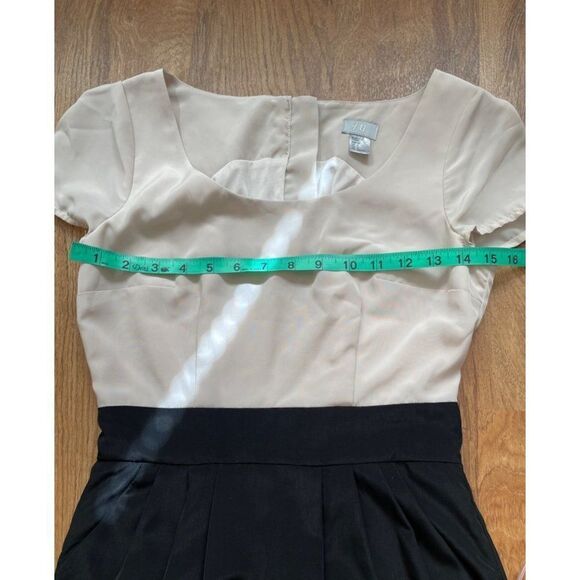 H&M light pink and black color block pleated dress Sz 4 - Picture 8 of 9